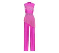 GLDFW Combinaison de danse classique à manches longues et jambes larges pour femme - Body long - Costume de danse liturgique, chorale, performance sur scène