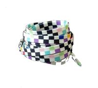 GLDFW Lacets de chaussures à damier noirs et blancs pour hommes et femmes automne hiver baskets décontractées en toile haut de gamme dentelle, Plaid coloré., 120