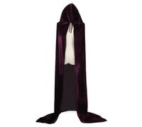 GLDFW - Longue cape à capuche en velours pour Halloween, sorcière, sorcière, Noël, cosplay, rouge