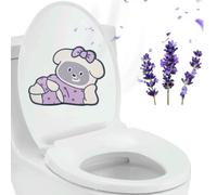 GLDFW Lot de 1/5 autocollants déodorants pour toilettes Motif animal de dessin animé Rose Citron Jasmin