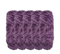 GLDFW - Lot de 5 rouleaux de fil chenille en velours de qualité supérieure de 100 g par rouleau de fil chenille doux et chaud à tricoter pour couverture, manteau, coussin, loisirs créatifs