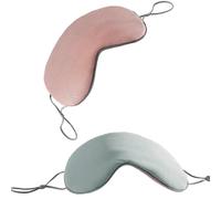 GLDFW Masque de sommeil pour les yeux style coréen en soie glacée chaud et froid à double usage réglable Bloque la lumière Masque respirant pour les yeux