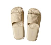 GLDFW Pantoufles pliables pour la maison, voyage, hôtel, glissades portables, antidérapantes, pour le bain, hommes et femmes, chaussures plates unisexes en EVA, Couleur sable., 42 1/3 EU