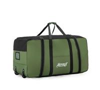 GLDFW Sac de pique-nique de style camping extérieur Boîte de rangement avec roulettes Grande capacité Sac de voyage extra large, Vert