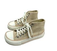 GLDFW Zapatos De Mujer Tendencia Baskets Plateforme Femmes Casual S Chaussures Respirantes Chaussures de Skateboard, Couleur thé au lait., 39.5 EU