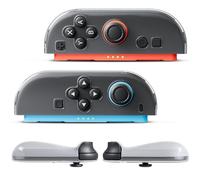 GLDRAM Coque en TPU souple pour Nintendo Switch 2 Joycon, antichoc et anti-rayures - Coque de protection pour manette Switch 2, texture diamant avant transparente et arrière antidérapante, ergonomique