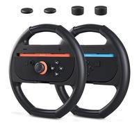 GLDRAM Lot de 2 volants pour Nintendo Switch 2 (2025) - Poignée de manette Joycon Racing à réaction rapide pour Mario Kart World - Accessoire de simulation réaliste de jeu multijoueur familial Switch