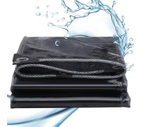 GLDYTVF Bâche imperméable et résistante 1x1,5 m 1,2x1,5 m 2x2 m 2x3 m 3x4 m 4x5 m Bâche Noire translucide avec œillets | Couverture Souple en PVC pour terrasse, auvent, Jardin, Camping, Maison (4x6