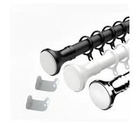 GLDYTVF Barre de Tension réglable pour Rideaux, sans perçage, Extensible, avec Pince, Solution de Suspension Gain de Place et Pochette pour Carte (Noir 210 x 300 cm)