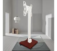 GLDYTVF Chariot de Support TV Mobile, Compatible avec Les téléviseurs à écran Plat LED de 27 à 55 Pouces, avec Hauteur inclinable réglable et Pied de Sol à roulettes.