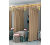 GLDYTVF Ensemble de 3/2/1 tringles à Rideaux en métal doré en Forme de U pour la séparation d'espace, idéal pour Les Salons de beauté, Les Chambres et Les hôpitaux. Longueur : 230 cm (7,5 pi). Durab