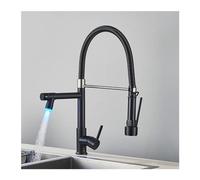 GLDYTVF Robinet d'évier de Cuisine à LED, mélangeur monotrou pour comptoir d'eau Froide et Chaude, Robinet à Grue avec Double Bec, mélangeur de vanité de Salle de Bain