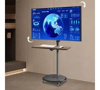 GLDYTVF Support TV Mobile à roulettes, Compatible avec Les téléviseurs de 17 à 43 Pouces, avec Plateau Universel réglable en Hauteur.