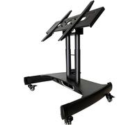 GLDYTVF Support TV Mobile inclinable et à roulettes, Compatible avec Les téléviseurs LCD à écran Plat de 32 à 65 Pouces, Rotation à 360° et Hauteur réglable.