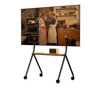 GLDYTVF Support TV Mobile pour téléviseurs LED/LCD de 42 à 75 Pouces, trépied avec Plateau supportant jusqu'à 50 kg, Hauteur réglable et roulettes (Couleur : Noir, Dimensions : 85 x 53 x 1