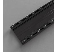 GLDYTVF Système de tringles à Rideaux Doubles Ultra-Minces, Fixation au Plafond, pour Camping-Cars et hôpitaux, 280 cm (2 x 140 cm), Barres de Rideaux Noires assemblées