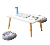 GLDYTVF Table Basse Pliante en Bois de Style Japonais, rectangulaire et Minimaliste, idéale pour Les Petits espaces, Parfaite pour étudier, Travailler ou Lire. Blanche, 70 cm.