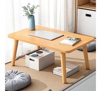 GLDYTVF Table Basse Pliante Minimaliste en Bois, rectangulaire, idéale pour Les Petits espaces, Design Japonais, Parfaite pour étudier, Travailler et Lire, 70 cm, Couleur Bois Naturel.