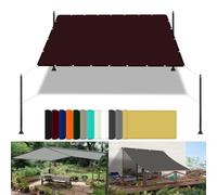 GLDYTVF Toile d'ombrage imperméable 2x2m avec œillets, Couleur Bordeaux, idéale pour Le Camping, la Plage, la terrasse ou Le Porche. Résistante aux intempéries, Elle est fournie avec Une cordelette