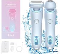 Gleam Pro 3.0 Shaver for Women, Aurabody Shaver, Beautibloom Razor, SilkGlide Pro - 2024 Best Silk Glide Razor, Livora Electric Razor, Aura Body Shaver, Eviay Premium Shaver (Blue)