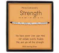 Gleamart Bracelet réglable en morse avec message secret inspirant pour une amie, sœur, mère, épouse,