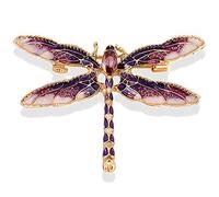 Gleamart émail Libellule Broche Insectes Animaux Libellule Broches pour Femmes Violet