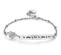 Gleamart Pas Soeurs par Sang mais Soeurs par Coeur par Coeur Bracelet d'inspiration Bracelet réglable Cadeau pour Les Femmes 02