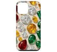 Gleaming Gemstone Pattern with Emerald Ruby and Topaz Coque pour iPhone 12 Mini