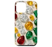 Gleaming Gemstone Pattern with Emerald Ruby and Topaz Coque pour iPhone 12 Pro Max