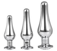Éclat d'Amour - ensemble de plugs anaux en argent (3 pièces)