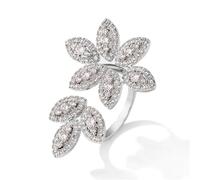 GleaMora Anneaux réglables de Feuille de Luxe léger pour Les Femmes Bijoux de fête de Mariage à la Mode élégant à la Mode Unique bagues Cadeau d’Anniversaire