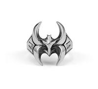 GleaMora Bague Batman Homme Personnalisée Ajustable Classique Vintage Punk Hip Hop Simple Lumière Luxe Cadeau Anniversaire