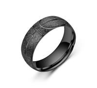 GleaMora Bague de basket-ball plaqué or 18 carats bague en acier titane personnalisé Saint-Valentin Hip Hop lumière luxe cadeau de fête d’anniversaire