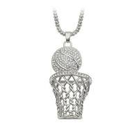 GleaMora Personnalisé Hip Hop Basket-ball Cadre Pendentif Punk Collier Noël Ins Style Hommes Collier Cadeau D’anniversaire Simple Bijoux