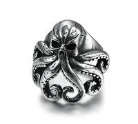 GleaMora Style Punk Vintage Pour Hommes Poulpe Personnalisé Bague Lumière De Luxe Bague Tendance Géométrie Saint Valentin Ins Style Bague