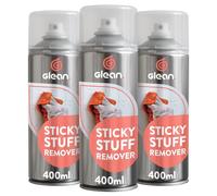GLEAN- Spray gel dissolvant Sticky Stuff | ANTI-GOUTTE | Enlève le ruban adhésif, les étiquettes, le chewing-gum, le goudron, la graisse | Multi-Surface : bois, verre, métal | 3 x 400ml