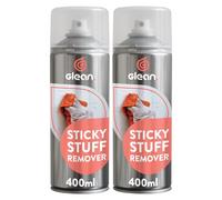 GLEAN- Spray gel dissolvant Sticky Stuff | ANTI-GOUTTE | Enlève le ruban adhésif, les étiquettes, le chewing-gum, le goudron, la graisse | Multi-Surface : bois, verre, métal | 2 x 400ml