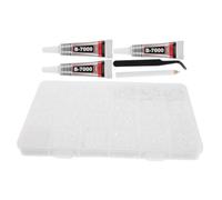 GLEAVI 1 Boîte Pierres Décoratives pour Ongles Blanches, 24 Compartiments, 24 Grilles de Rangement, Surface Lisse sans Bulles, pour Nail Art Professionnel et Organisation Facile