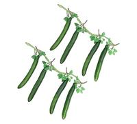GLEAVI 1 Jeu Décoration Suspendue Concombre Réaliste PU Ornement Créatif pour Restaurant Photo Suspendu Décoratif Vert 2 Pièces