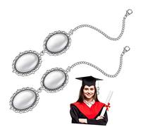 GLEAVI 1 Jeu Pendentif Photo Graduation Décor Rétro Diplômé Diplôme Pour Lui Pendentif Charme Charmes De Décoration De Cadre Photo Alliage Silver 2 Pièces