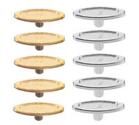 GLEAVI 10 Clés de Remontage pour Boîte à Musique, Accessoires en Métal Doré et Argenté, Poignées T de 10 Mm, Jeu de 10 Pièces pour Mécanismes et Remontoirs de Boîtes à Musique,