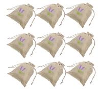 GLEAVI 10 Pièces Lot de Sachets Vides Lin Pochettes Parfumées à avec Cordon et Polyvalents pour Armoires et Voiture