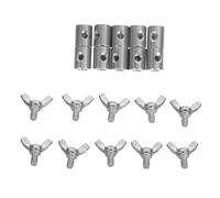 GLEAVI 10 Pièces Pince à Vis Acier Inoxydable Pince Clip à Unique pour Câble Acier Simple et Double Fixation Antidérapante pour Usage Industriel Construction