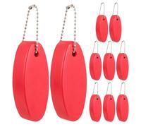 GLEAVI 10 Pièces Porte-clés Flottant en Eva Rouge, Résistant la Déformation, Léger et Portable, Navigation Natation