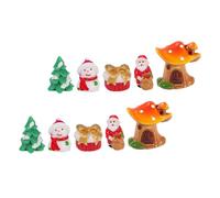GLEAVI 10 pièces Snowman Figurines Resin Christmas Decorations for Table and DIY Crafting Adorable Xmas Miniatures with Rich Colors and Smooth Finish