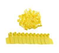 GLEAVI 100 Étiquettes D'oreille Jaunes Vierges pour Bétail, Identification Pratique pour Cochons, Moutons et Bovins, Résistantes la Décoloration, Adaptées la Gestion en Pâturage