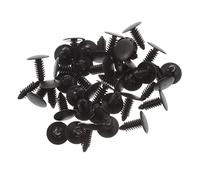 GLEAVI 100 Pièces Boucle barbelée - Attaches de retenue - Fixation automobile - Agrafes de fixation pousser porte épingles goupille de retenue de pare-chocs attache de voiture nylon Black