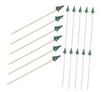 GLEAVI 100 Pièces Cocktail Picks Naturel pour Boissons et Fruits Piques Décoratives Longues pour Apéritifs Olives et Accessoires Jetables pour Bar et Pique-