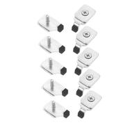 GLEAVI 10pièces Butées De Tringle à Rideau Séparateurs De Rideaux Fixation Murale Flexible Lot de Bouchons Extrémité De Rail De Rideau