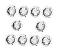 GLEAVI 10pièces Cendrier Acier Inoxydable pour Cigarettes Design Carré avec Couvercle Coupe-Vent pour Intérieur Et Extérieur Maison Bureau